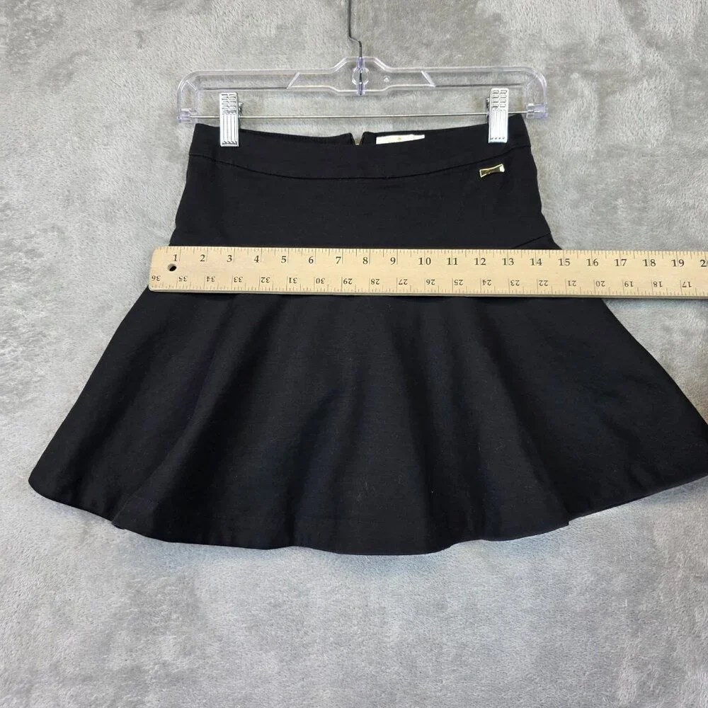 Kate Spade New York Skirt Girls 10 Black Skater Flare Short High Waist Stretch - Picture 8 of 8